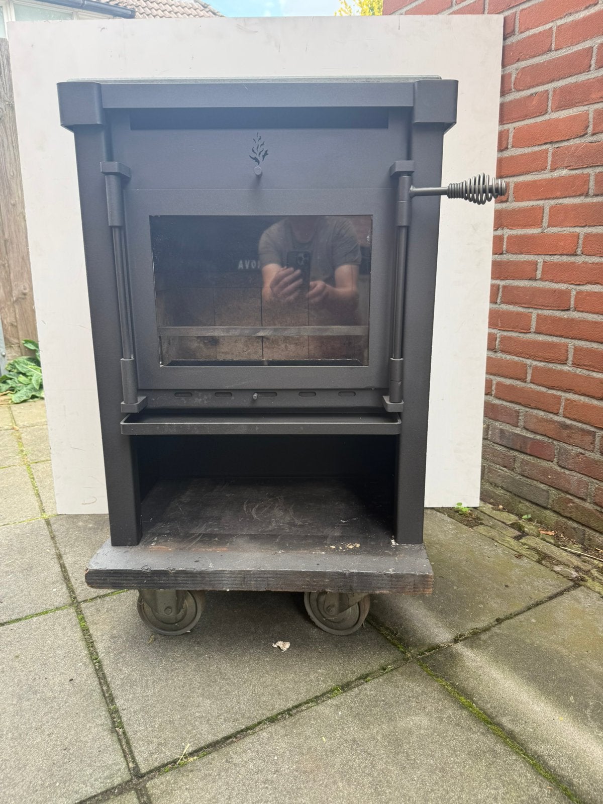 Houtkachel Beaufort type 8 - Goede staat, optioneel spekstee, Ophalen, Gebruikt, Houtkachel, Vrijstaand