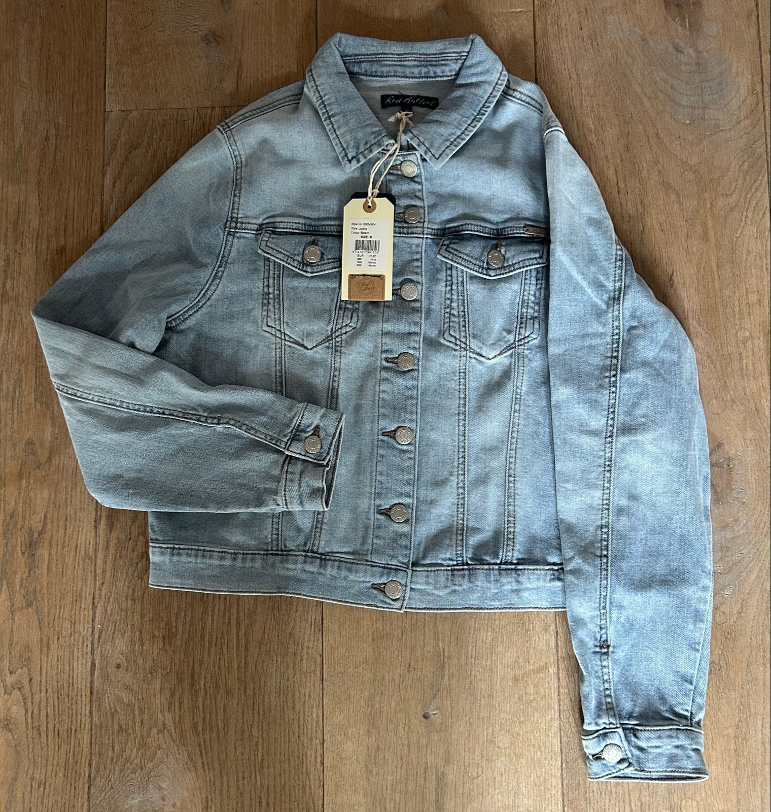 Red Button Jackie Bleach spijkerjasje maat M, Kleding | Dames, Jassen | Zomer, Ophalen of Verzenden, Nieuw, Maat 38/40 (M), Blauw