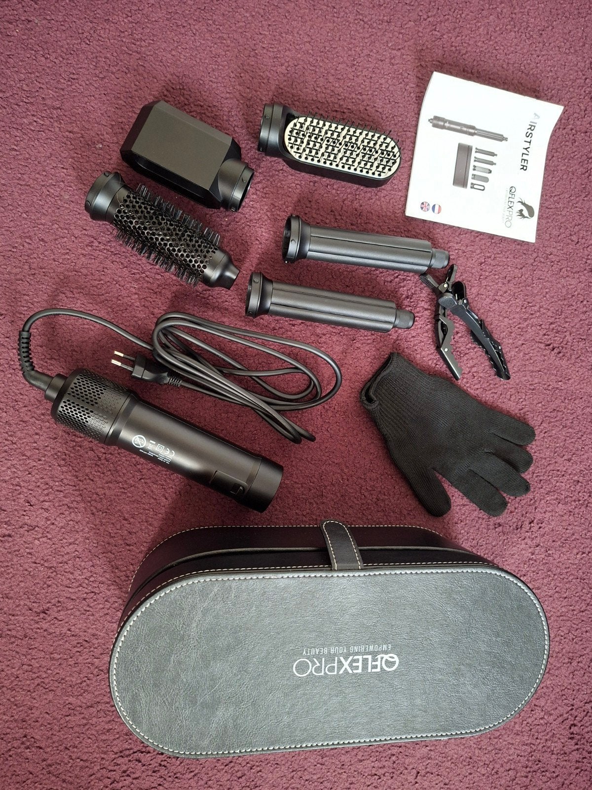 QFLEX PRO airstyler, Ophalen of Verzenden, Zo goed als nieuw, Föhn of Haardroger