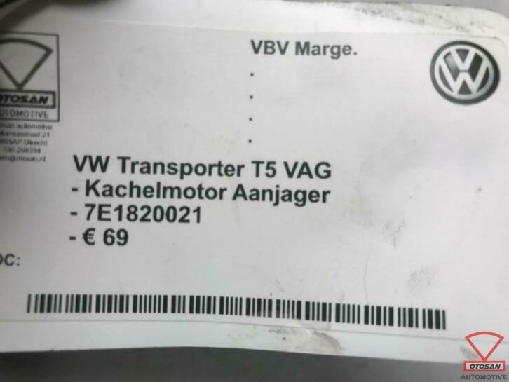 vw transporter t5 vag kachelmotor aanjager 7e1820021 8596, Gebruikt, Volkswagen, Volkswagen AG, Berliner Ring 2
38440  Wolfsburg, DE