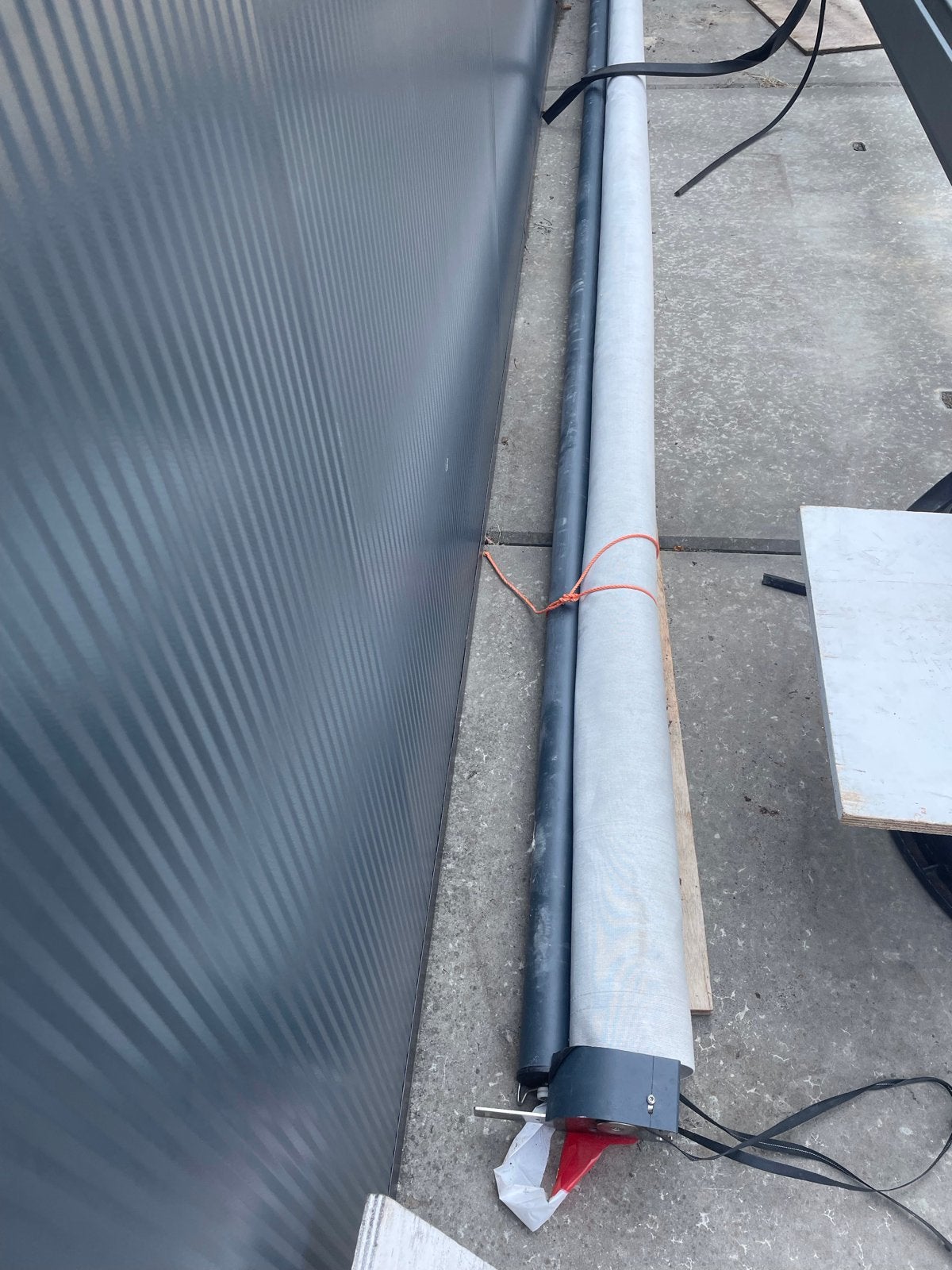 Binnenzonwering handbediend voor serre, tuinhuis, overkappin, 450 cm of meer, Nieuw, Ophalen of Verzenden, 150 tot 300 cm