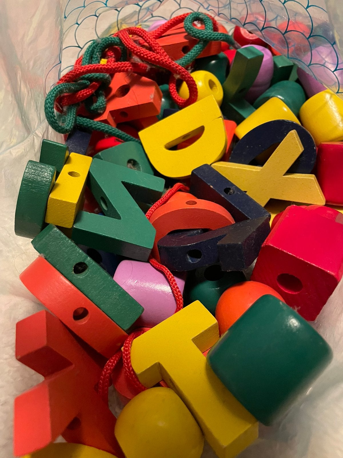 Zak vol grote houten kralen incl letters, Ophalen of Verzenden, Overige merken