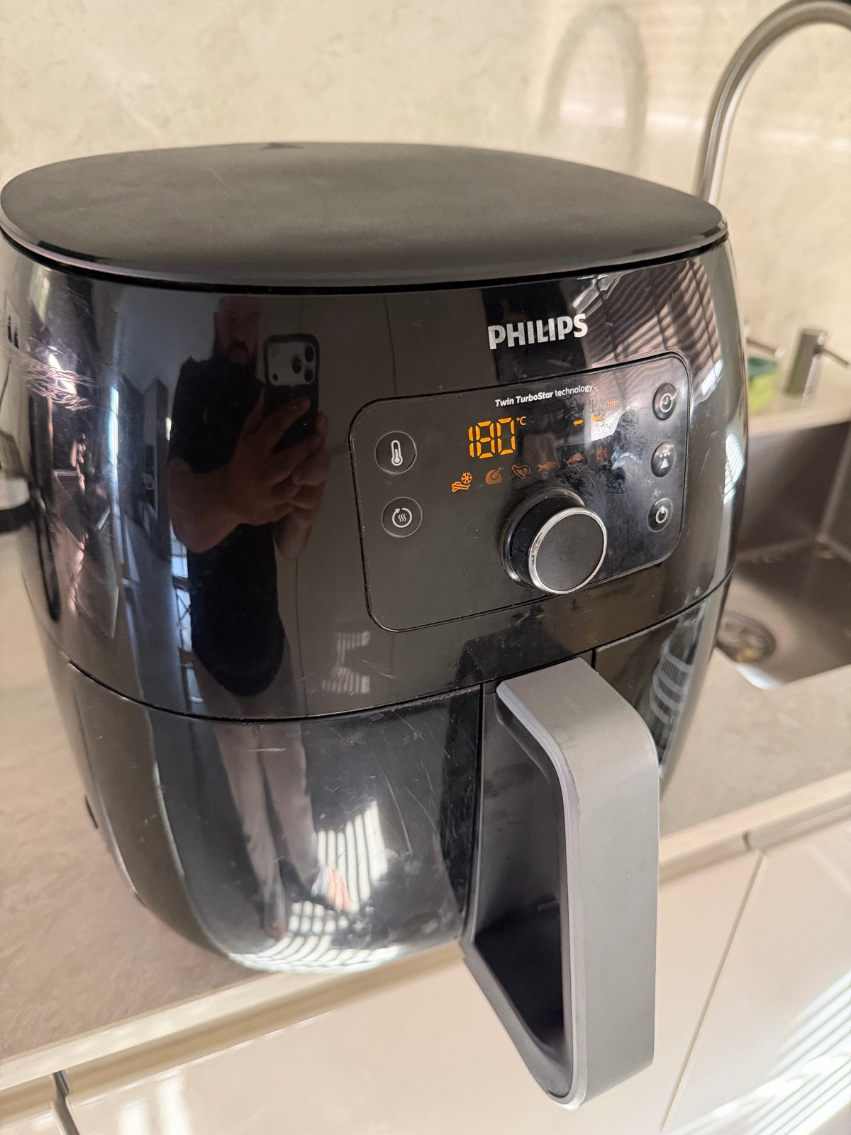 Philips Airfryer XXL HD9650 - Zwart - Gebruikt, Ophalen, Gebruikt, Airfryer XXL, 1500 gram of meer