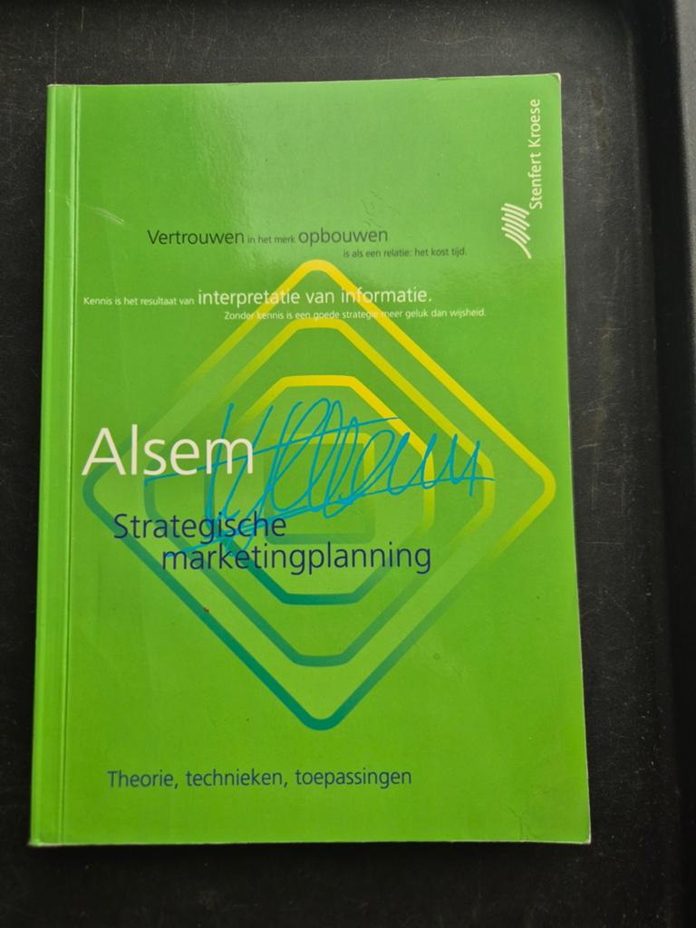 Alsem Strategische marketingplanning - Theorie, technieken, Boeken, Economie, Management en Marketing, Zo goed als nieuw, Economie en Marketing
