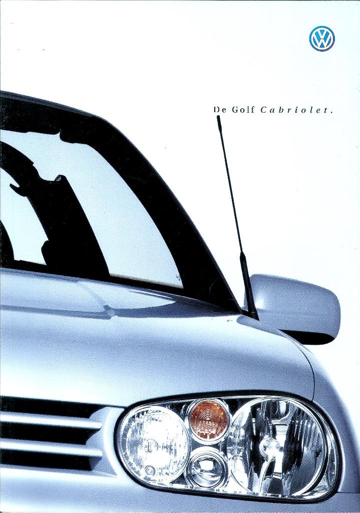 Brochure VW Golf Cabriolet 2000, Ophalen of Verzenden, Gelezen, Volkswagen