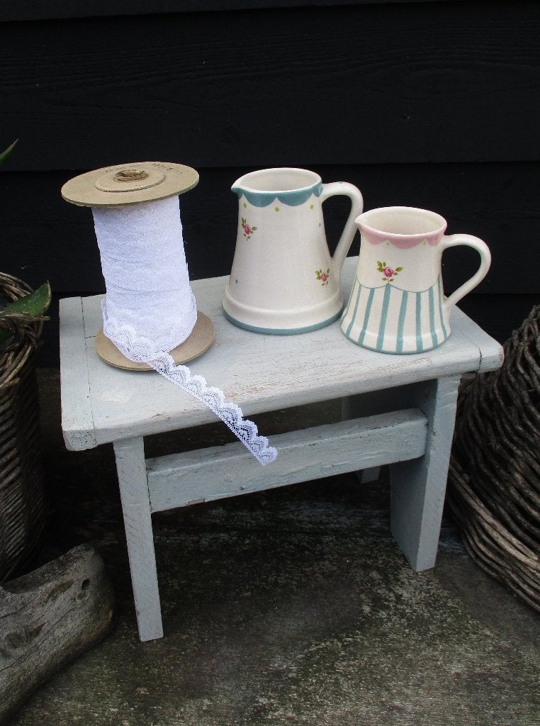 brocante oude vintage spoel / klos met kant, Antiek en Kunst, Ophalen of Verzenden