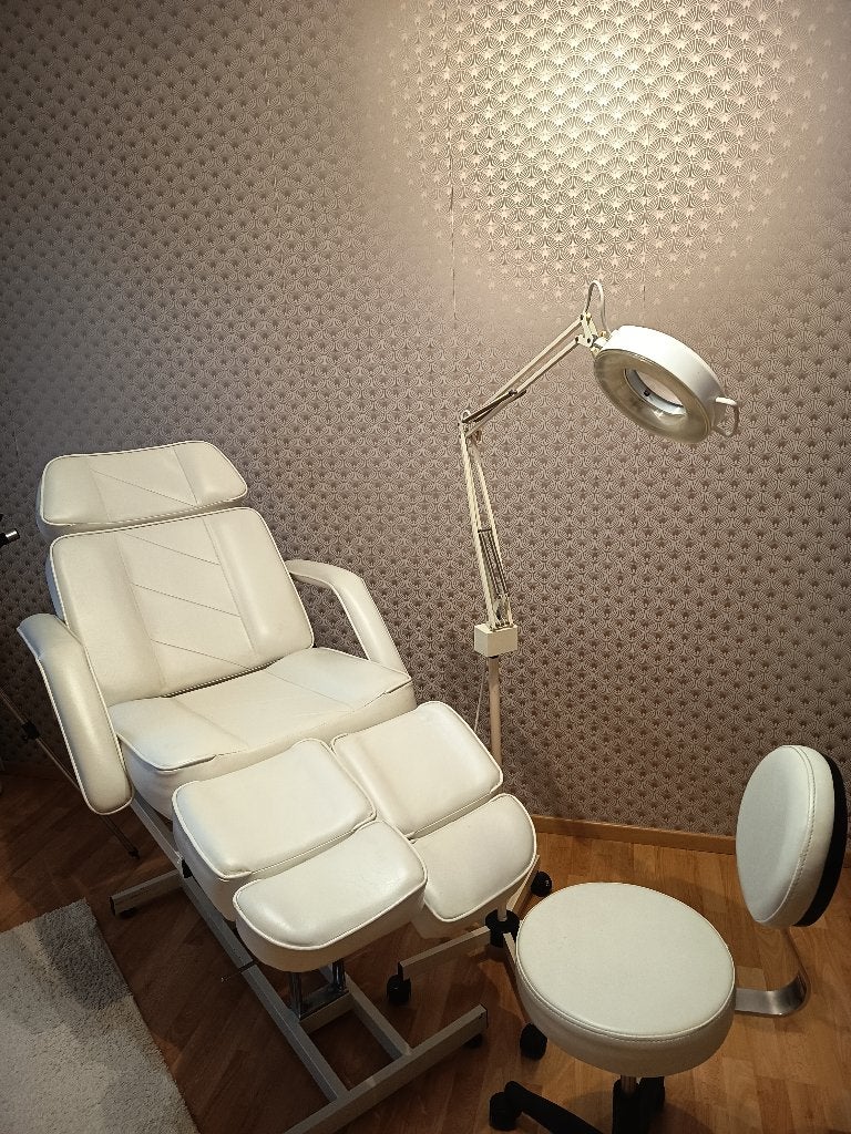 Behandelbank, stoel en lamp, Sport en Fitness, Massageproducten, Ophalen, Gebruikt, Massagetafel