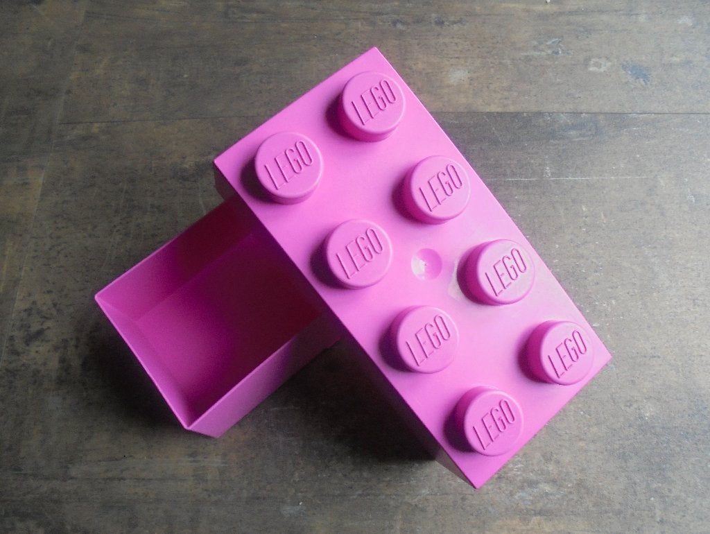 Lego Brick Lunch Box 2x4 (zie foto's), Ophalen of Verzenden, Gebruikt, Lego