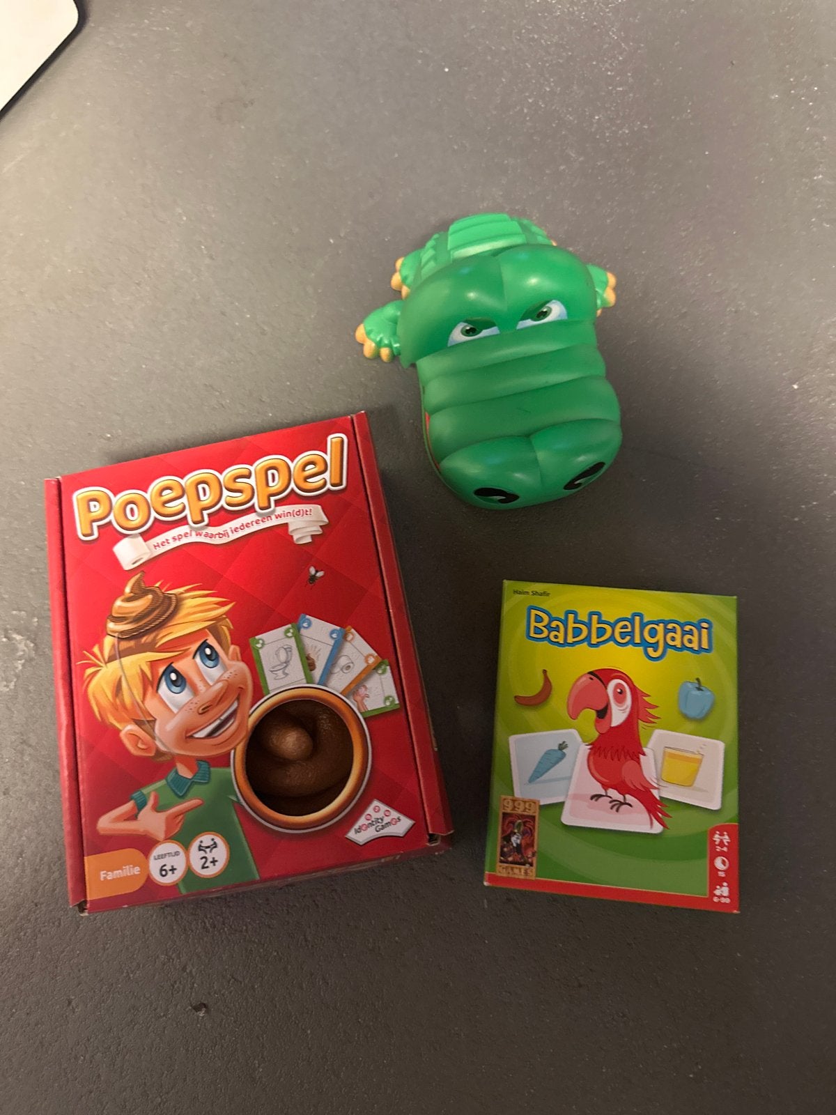 Poepspel en Babbelgaai bordspellen, Hobby en Vrije tijd, Gezelschapsspellen | Bordspellen, Een of twee spelers, Ophalen of Verzenden