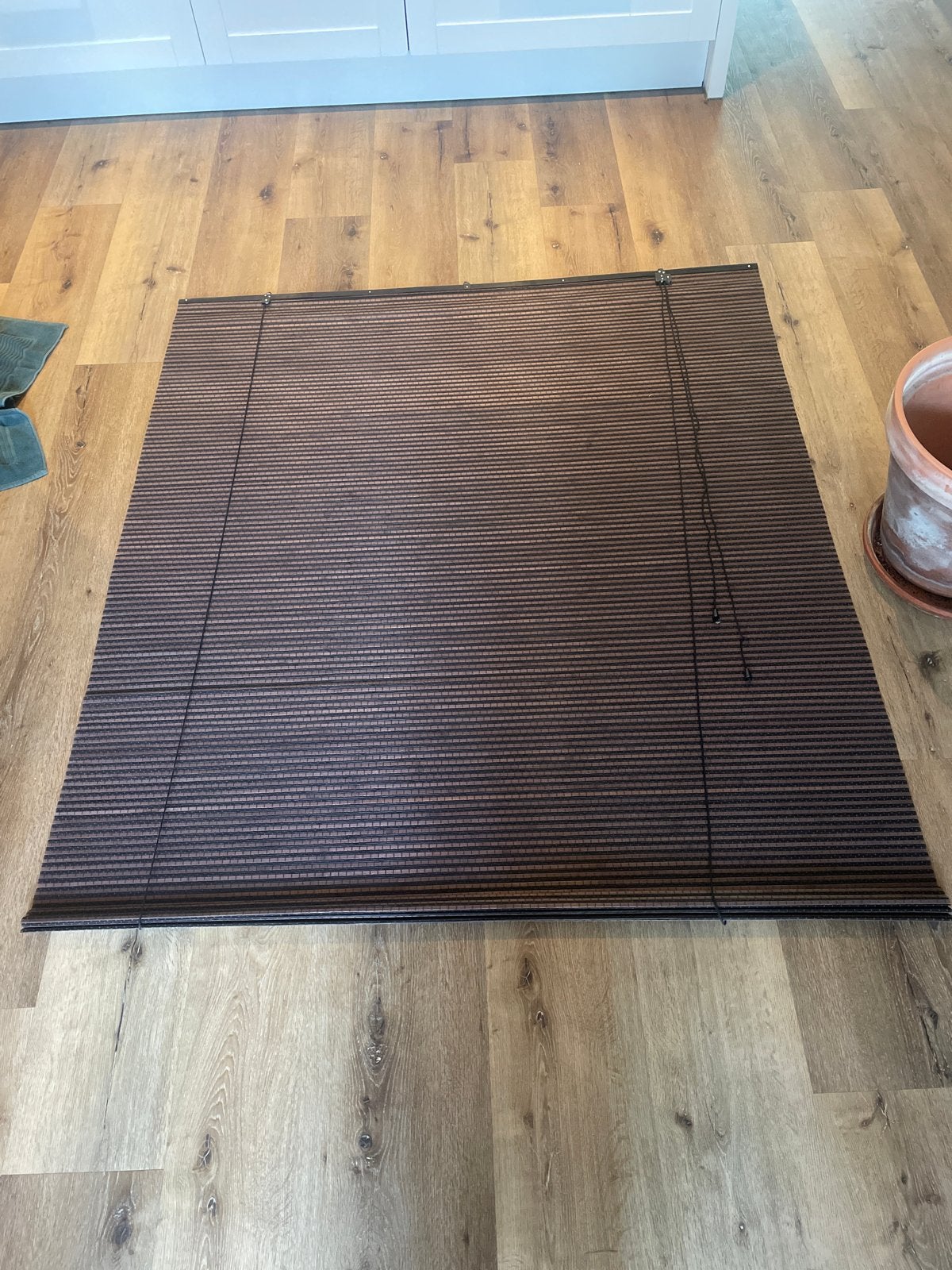 Bamboe rolgordijn Xenos 150x160 cm, Ophalen of Verzenden, Gebruikt, Bruin, 150 tot 200 cm