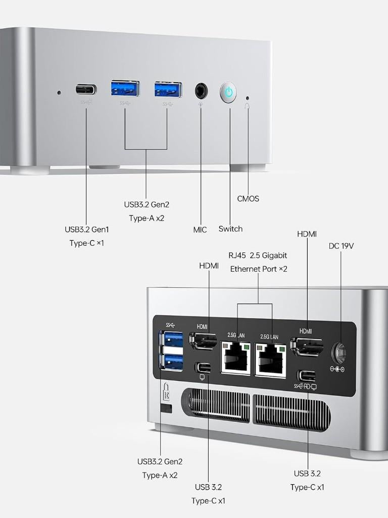 MINISForum Mini PC NAB7,Intel Core i7-12700H, 32GB/ 1TB, Minisforum, 32 GB, Zo goed als nieuw, SSD