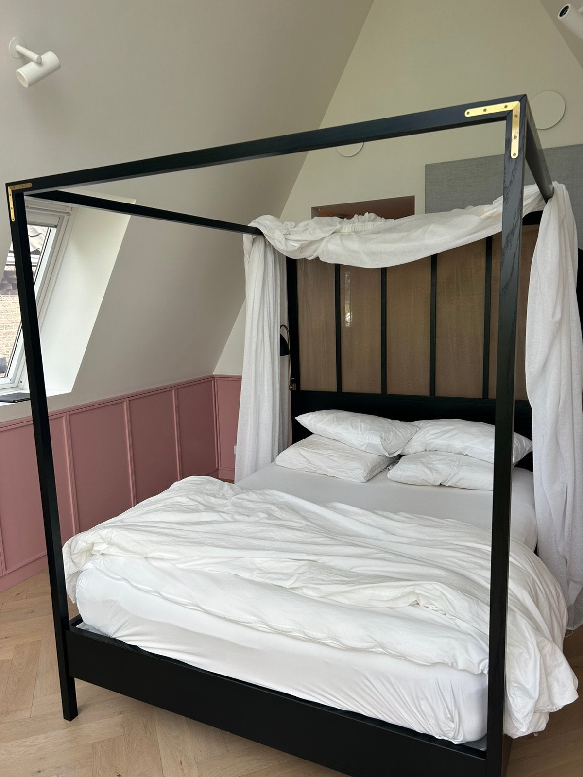 Hemelbed, Ophalen, 70 tot 85 cm, Zo goed als nieuw, Matras