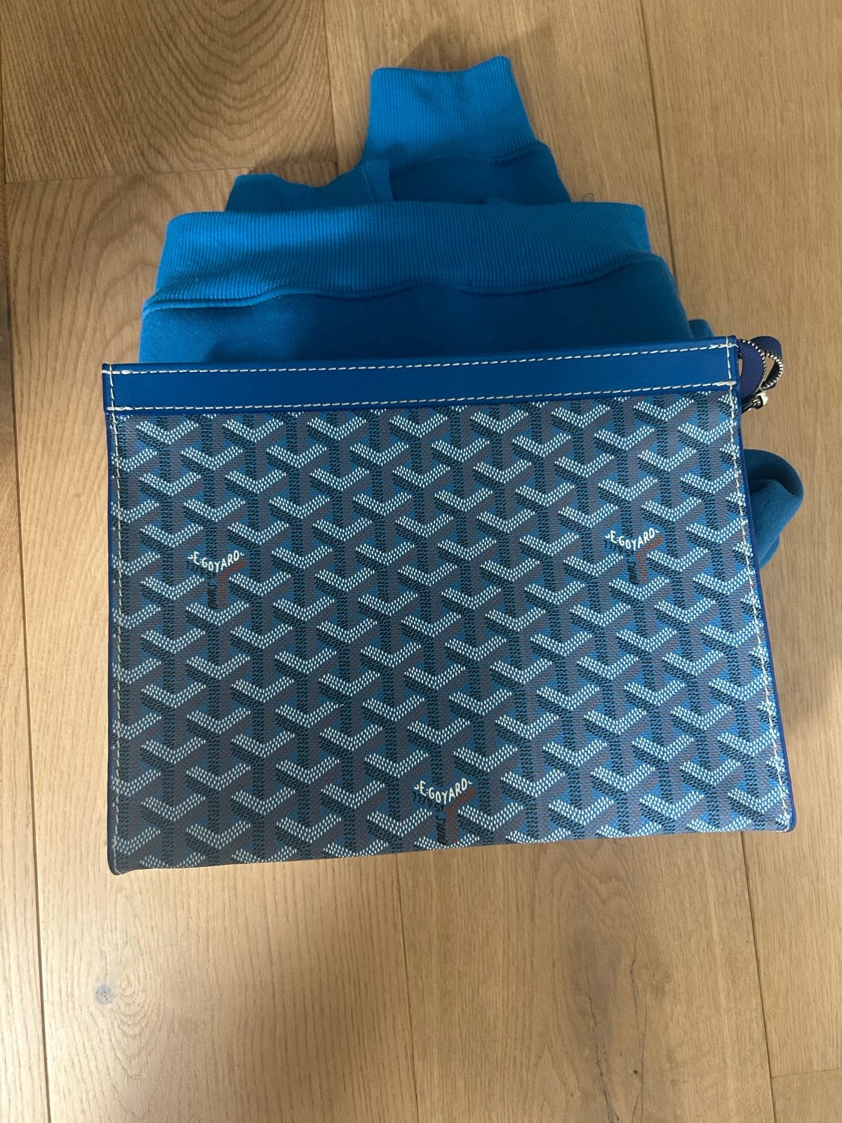 Goyard Travel Bag Clutch Blauw, Verzenden, Zo goed als nieuw, Blauw, Overige typen