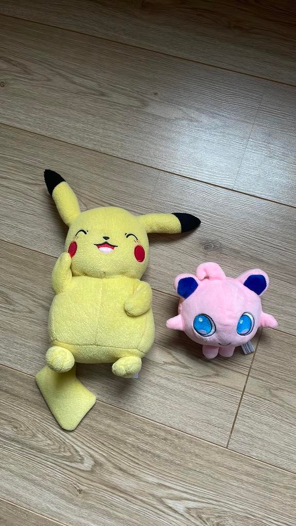 Pokémon knuffels Pikachu en Jigglypuff set, Kinderen en Baby's, Speelgoed | Knuffels en Pluche, Zo goed als nieuw, Overige typen