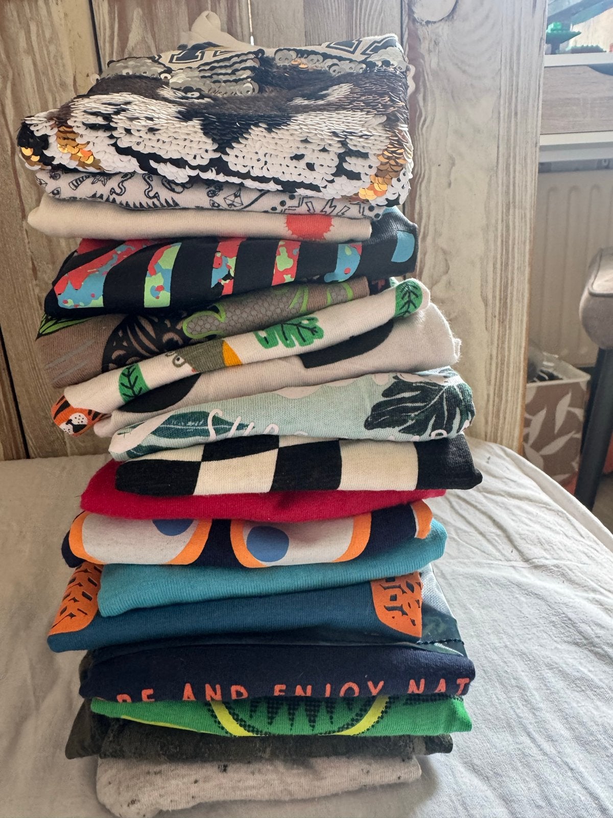 Jongens T-shirts Maat 116 Korte Mouw - Diverse Prints, Ophalen of Verzenden, Gebruikt, Jongen, Shirt of Longsleeve