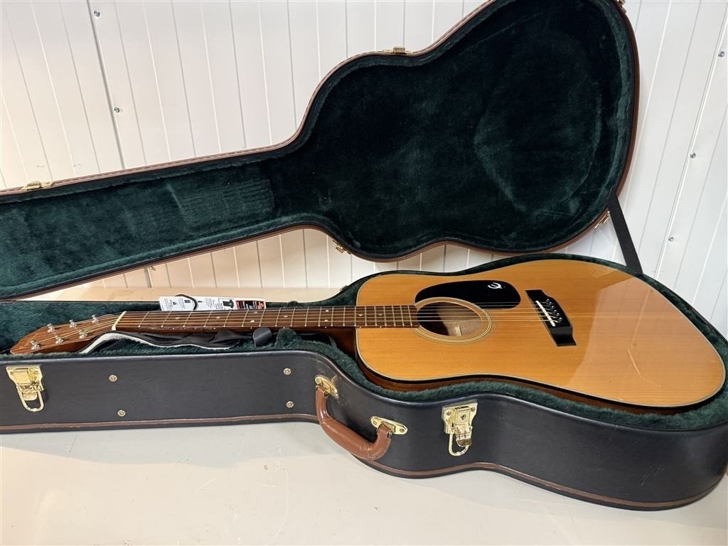 vintage epiphone akoestische gitaar fr-200 blauw label made, Ophalen of Verzenden, Zo goed als nieuw, Western- of Steelstringgitaar