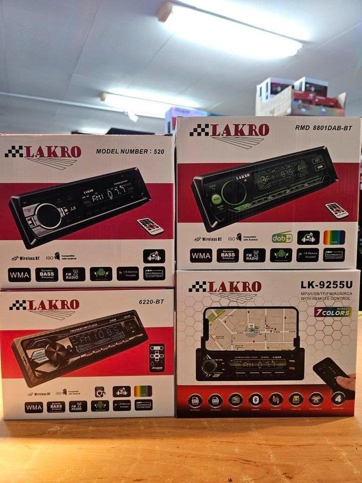 Lakro autoradio met BT-USB-SD-DAB-FM.KLEURE SCHERM, Niet ingevuld, Niet ingevuld, Nieuw, Ophalen of Verzenden
