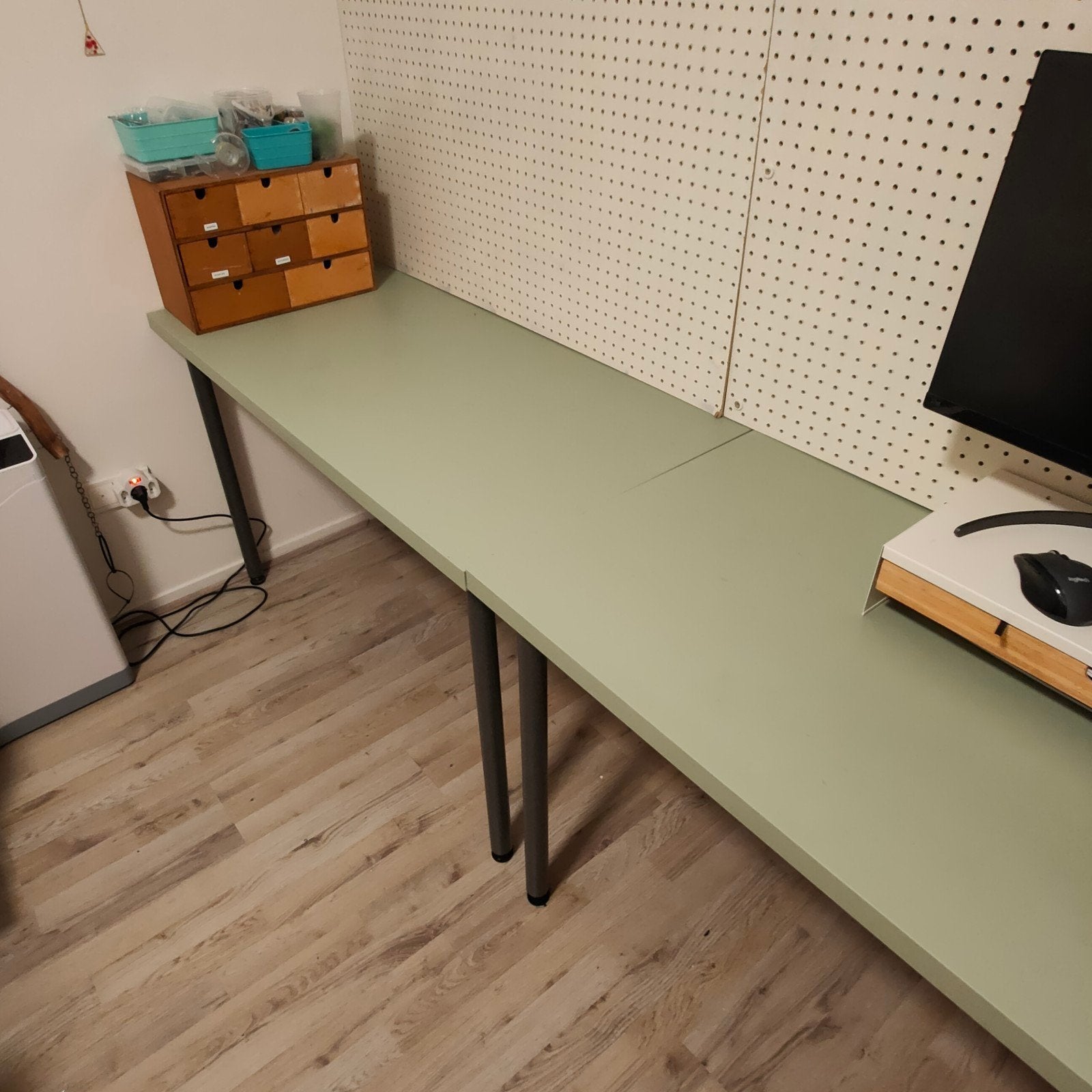 1x Ikea Lagkaptenburo lichtgroen, Ophalen, Groen, Gebruikt, 120 cm