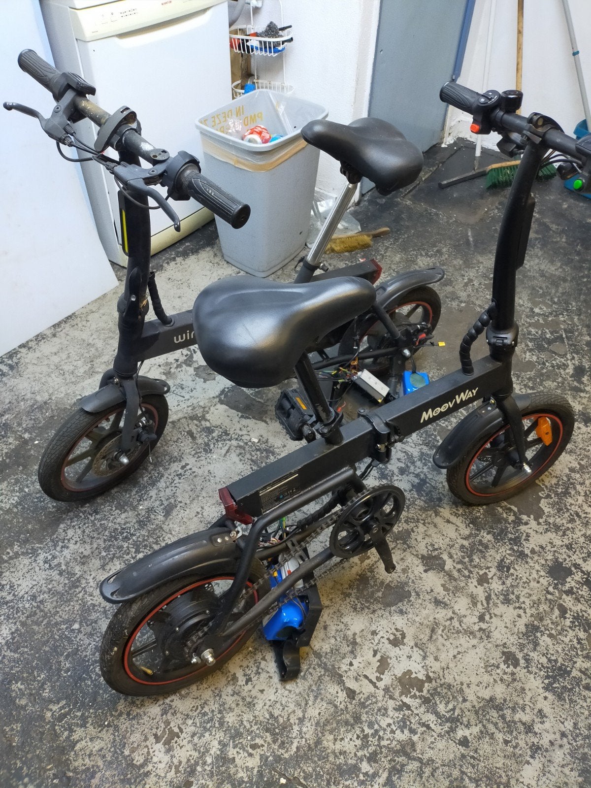 2 vouwfietsen (Windgoo/MoovWay) met defecte accu's, 20 inch of meer, Gebruikt, Totaal opvouwbaar, Ophalen
