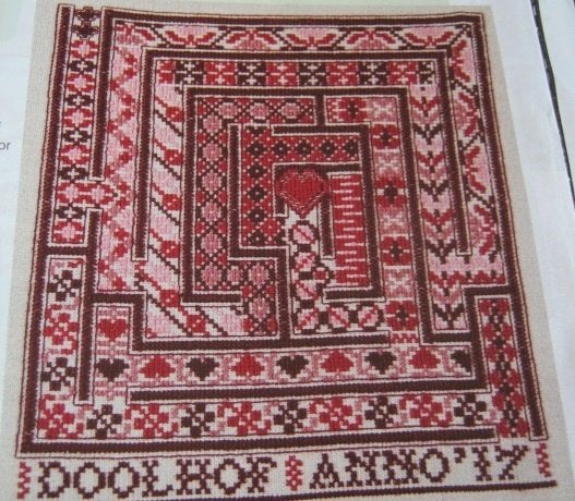Borduurpatroon  Doolhof  merklap   nr 9768, Verzenden, Nieuw, Handborduren, Patroon