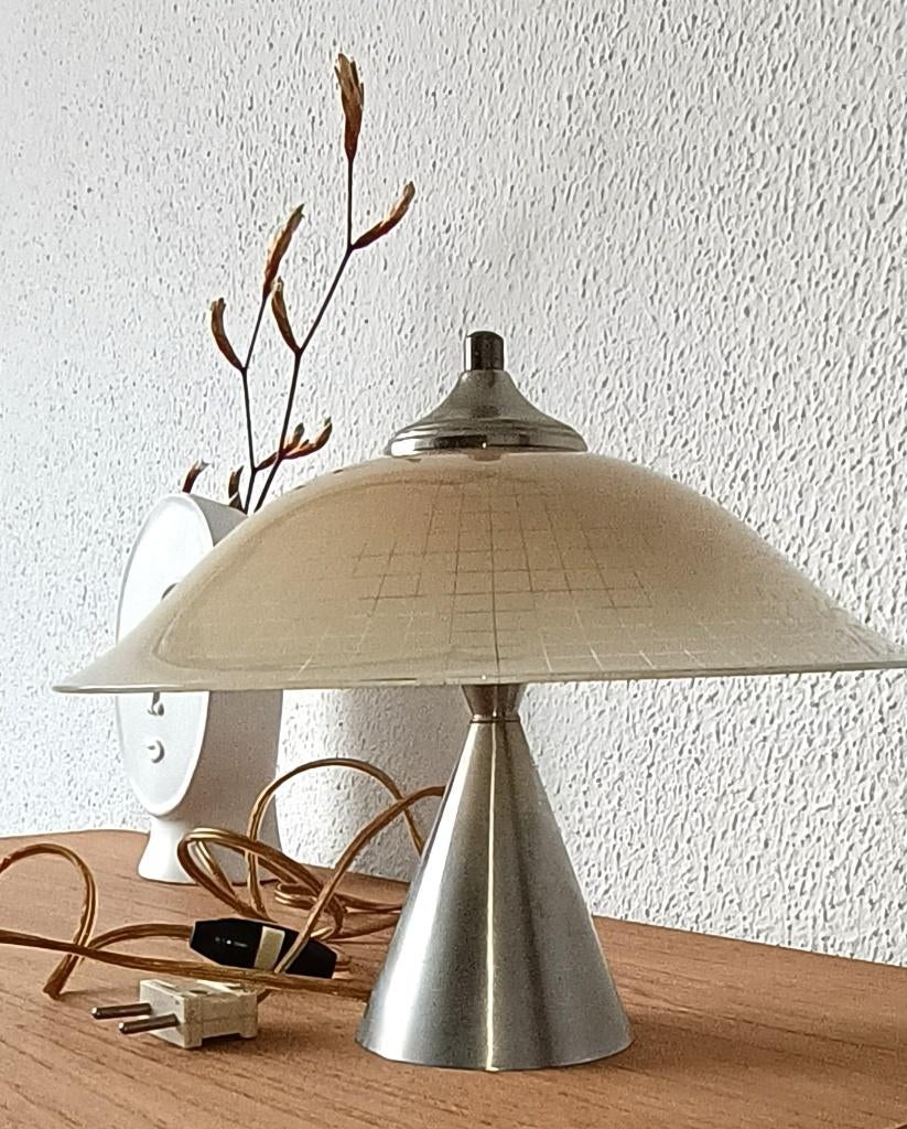 Bauhaus / Art Deco ''paddenstoel''  vintage  tafellamp, Huis en Inrichting, Lampen | Tafellampen, Gebruikt, Modernistisch vintage  design  - Bauhaus - Art -Deco