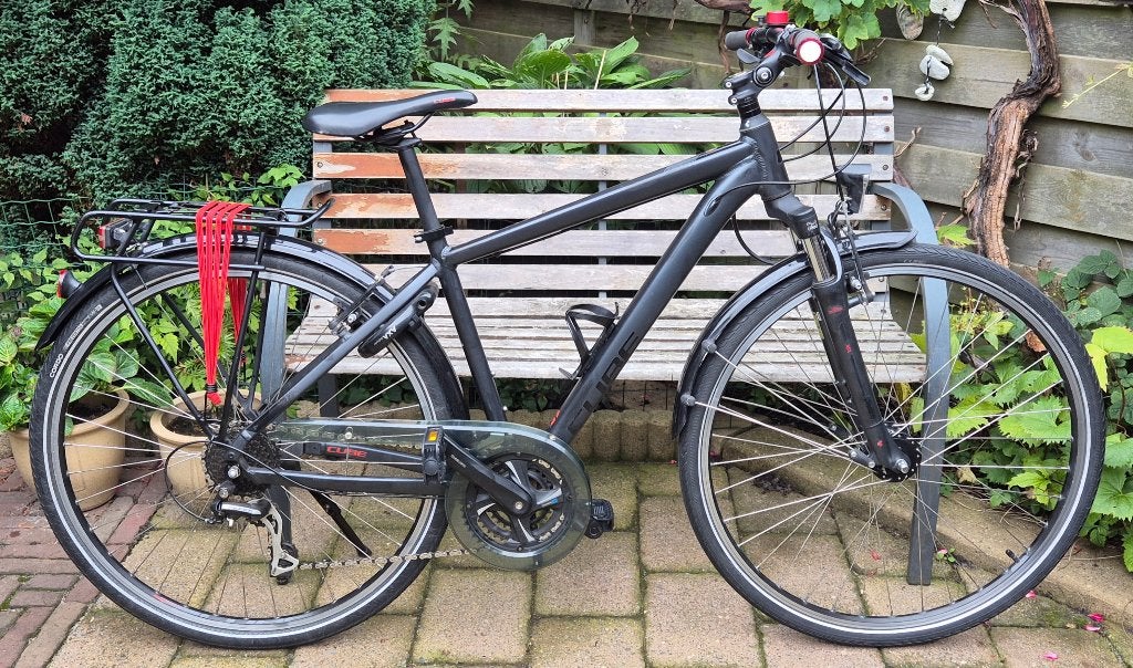 Mooie 28 inch Cube Touring jongensfiets met 24 versnellingen, Velgrem, Zo goed als nieuw, Cube Touring, Handrem