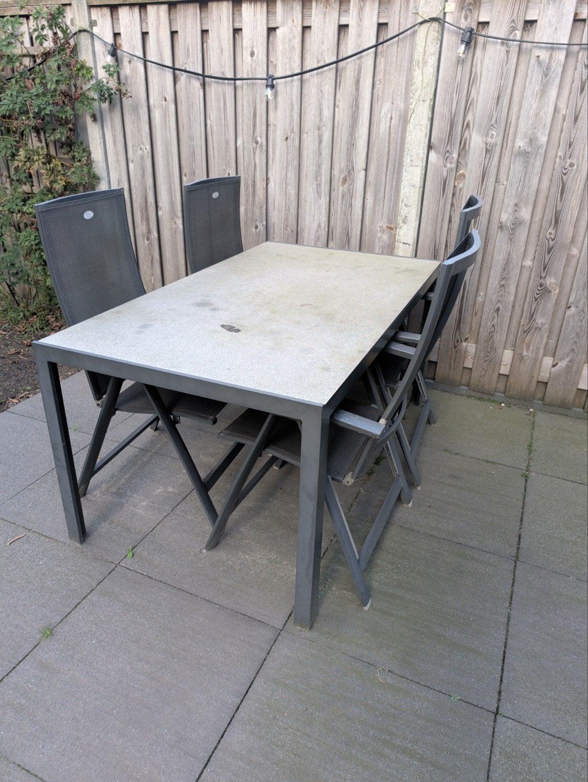 Tuinset met 4 stoelen, Ophalen, 4 zitplaatsen, Gebruikt, Tuinset