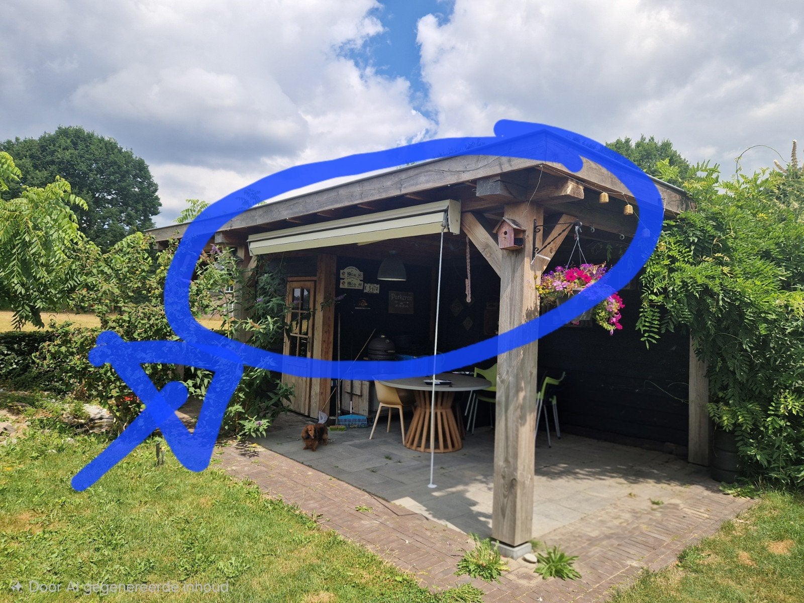 Gratis zonnescherm, ongeveer 3 meter breed