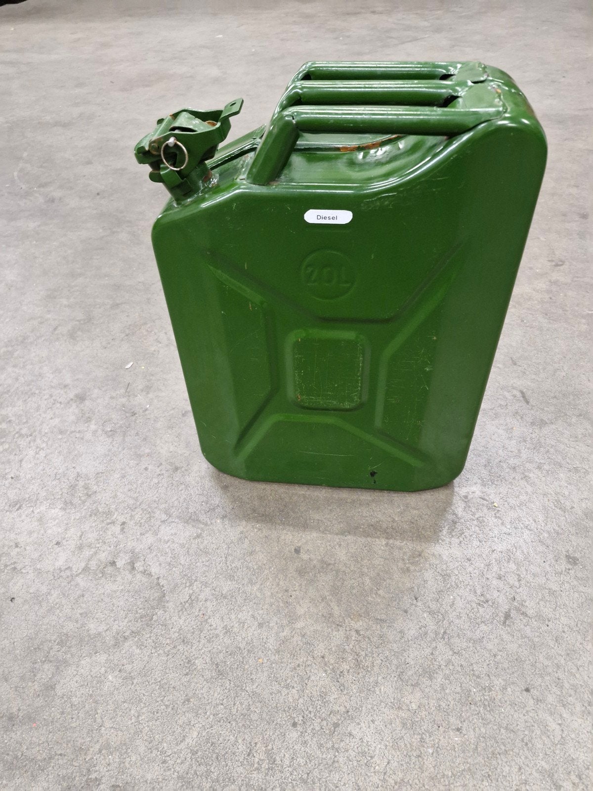 4x Stalen Brandstof Jerrycan 20 Liter - Groen, Auto diversen, Overige Auto diversen, Ophalen of Verzenden
