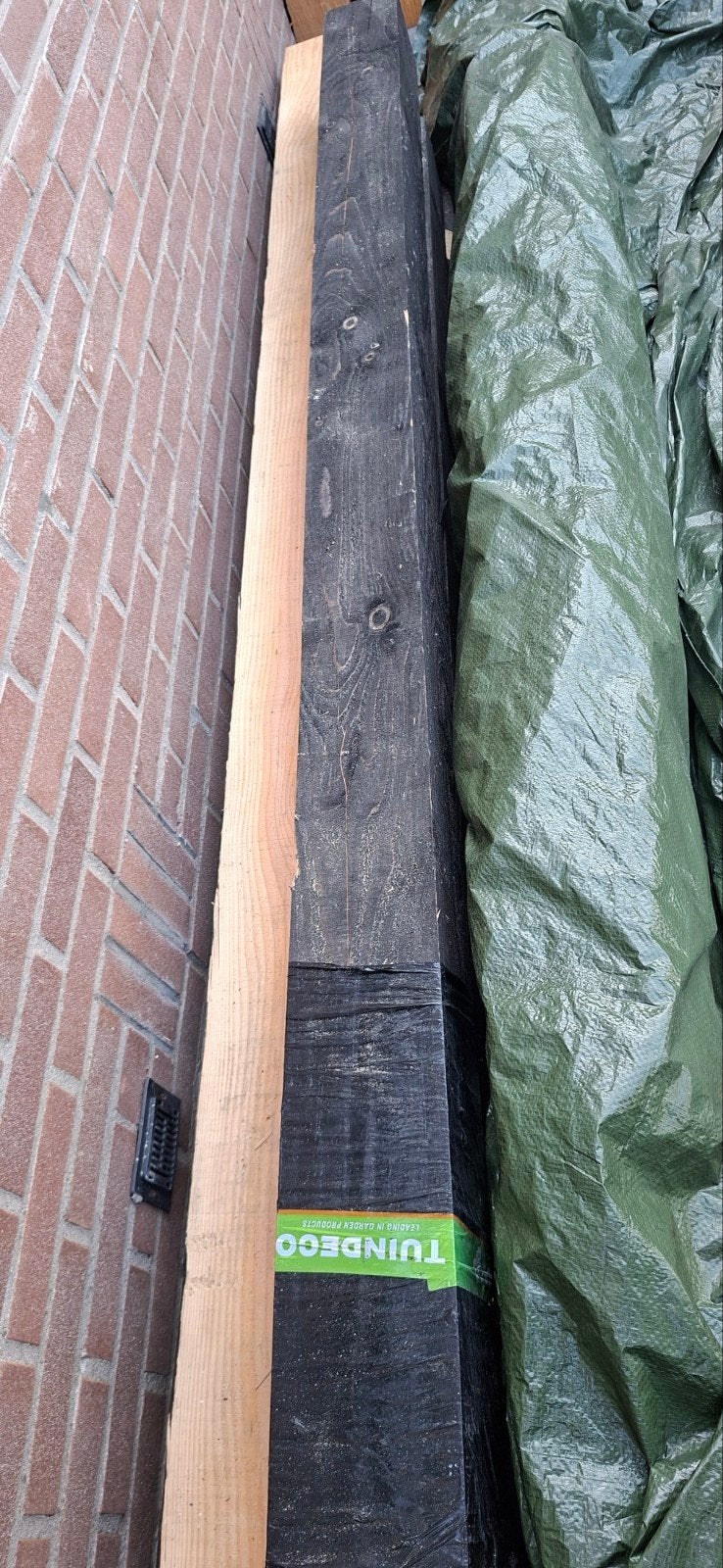 Douglas geïmpregneerd zwart 15x15, Tuin en Terras, Palen, Balken en Planken, Ophalen, Nieuw, 250 cm of meer, Balken