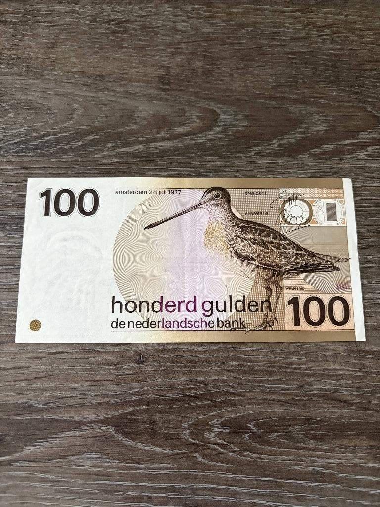 Prachtig biljet 100 gulden Snip, 1977, Ophalen of Verzenden, 100 gulden