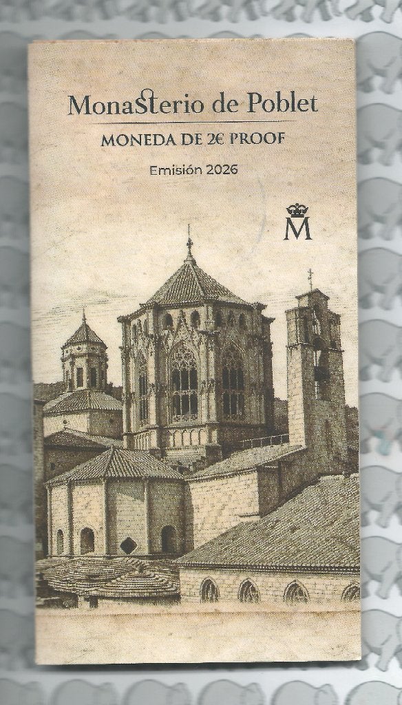 Spanje 2 euro 2026 (28e) "Klooster van Poblet"(proof), Ophalen of Verzenden, Spanje, 2 euro, Losse munt
