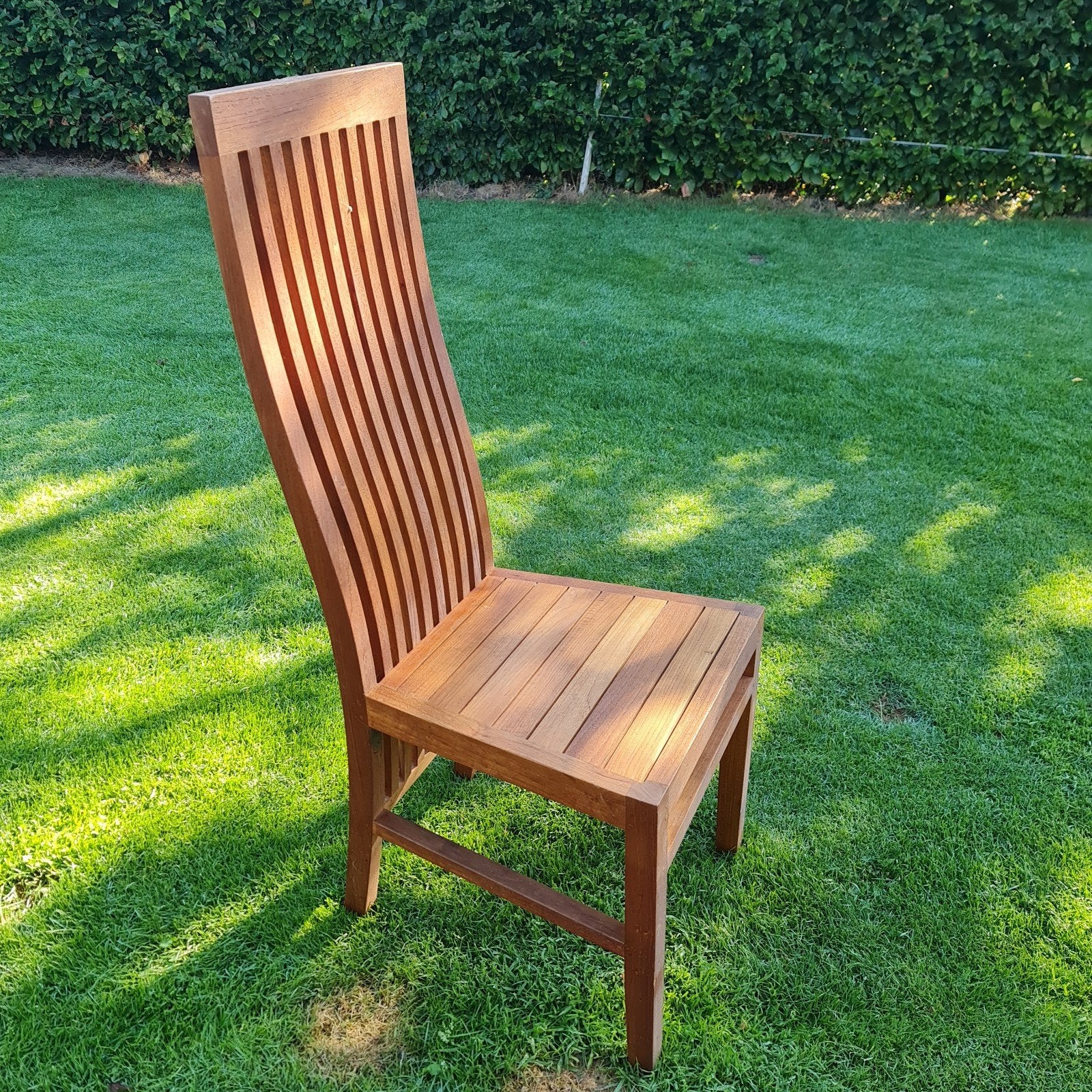 6 teak houten stoelen, Ophalen