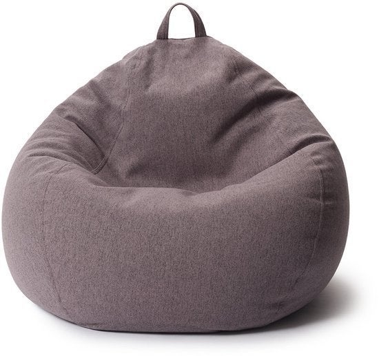 Lumaland Zitzak M 70x80x50cm / 120l Donkergrijs - Wasbaar, Huis en Inrichting, Ophalen, Zo goed als nieuw, Grijs, Zitzak