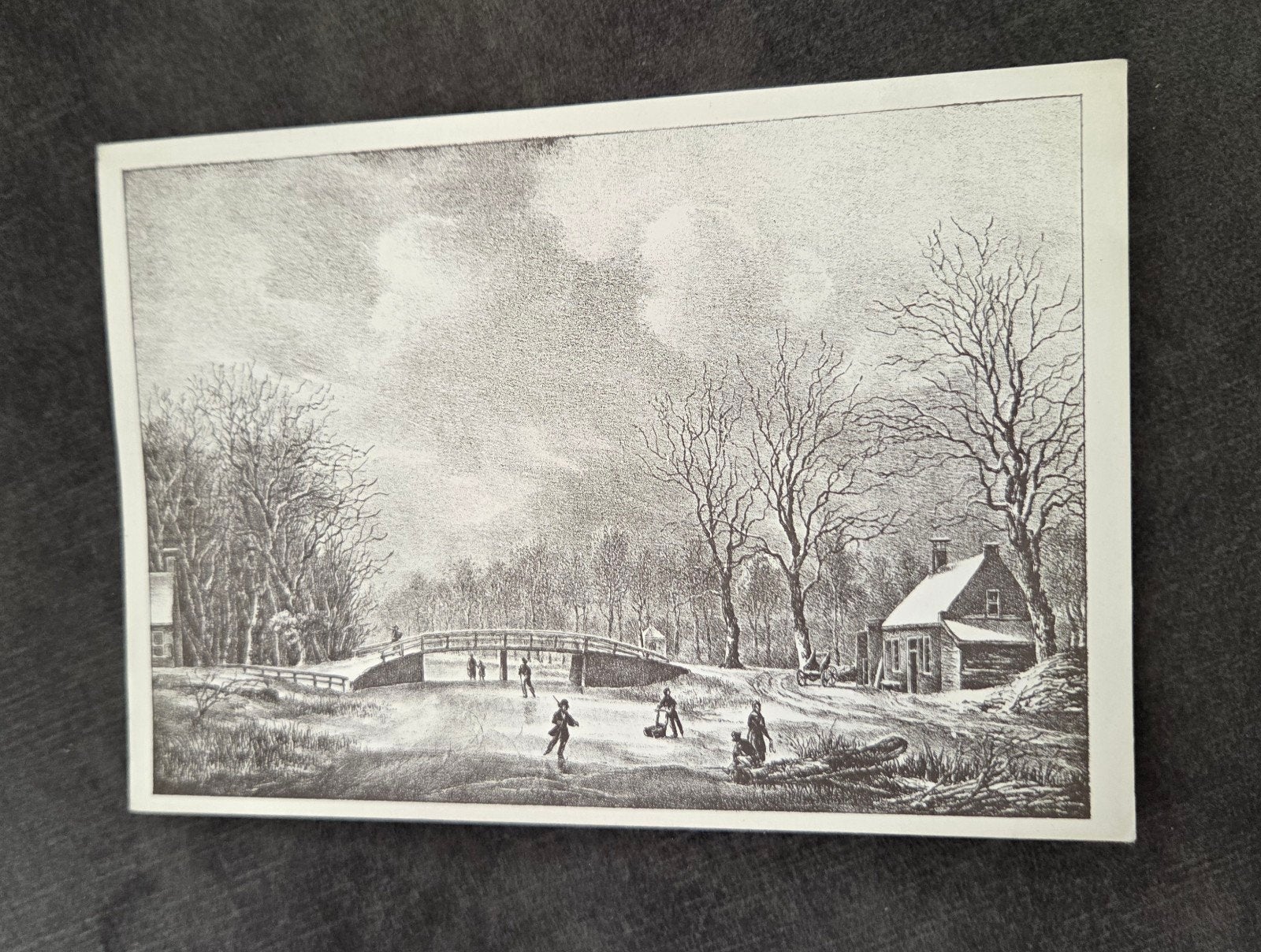 Wintergezicht - Petrus Josephus Lutgers (1808-1874), Verzenden, 1980 tot heden, Gelopen, Overige thema's