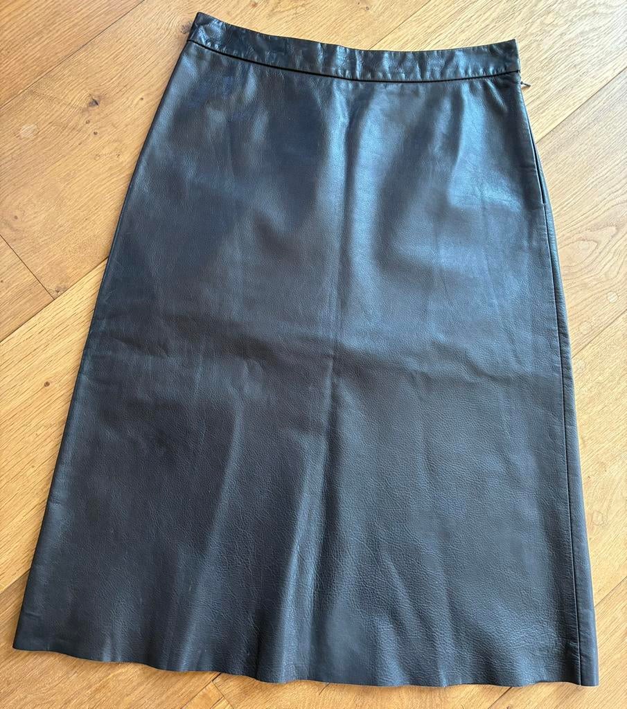 Martin Margiela (wit label) leren rok, Kleding | Dames, Rokken, Maat 38/40 (M), Bruin, Ophalen of Verzenden, Zo goed als nieuw