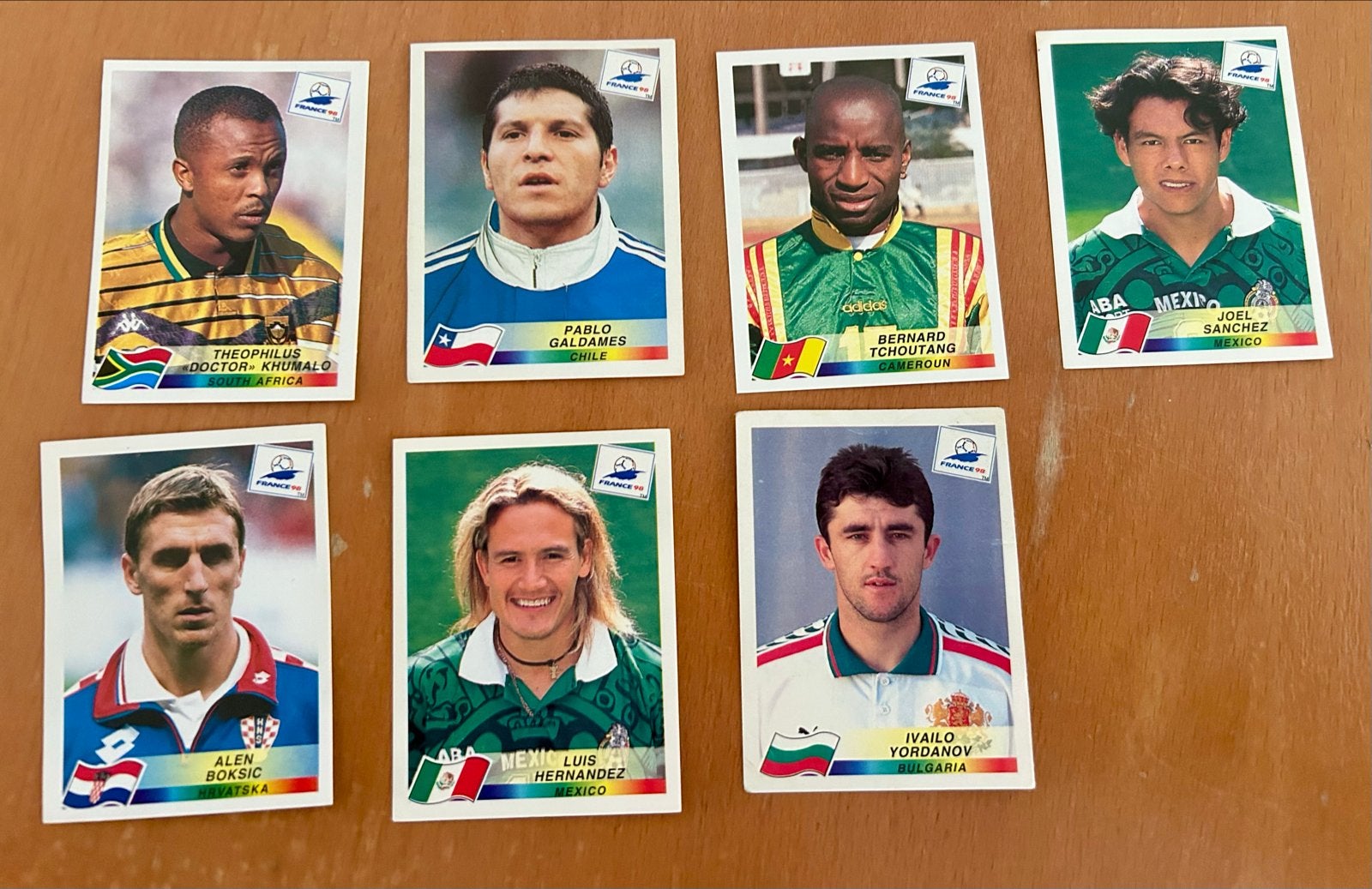 Panini WK 1998 Stickers - Diverse Spelers, Ophalen of Verzenden, Gebruikt, Sport
