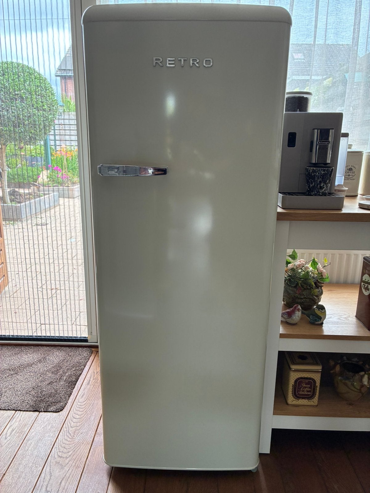 Retro koelkast (creme) met vriesvak ✴️MAG PER DIRECT WEG✴️, Ophalen, Gebruikt, 200 liter of meer, 140 tot 160 cm