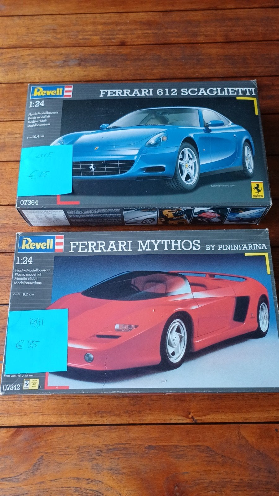 Revell Ferrari 612 Scaglietti & Ferrari Mythos modelbouw, Auto, Nieuw, Ophalen of Verzenden, 1:32 tot 1:50