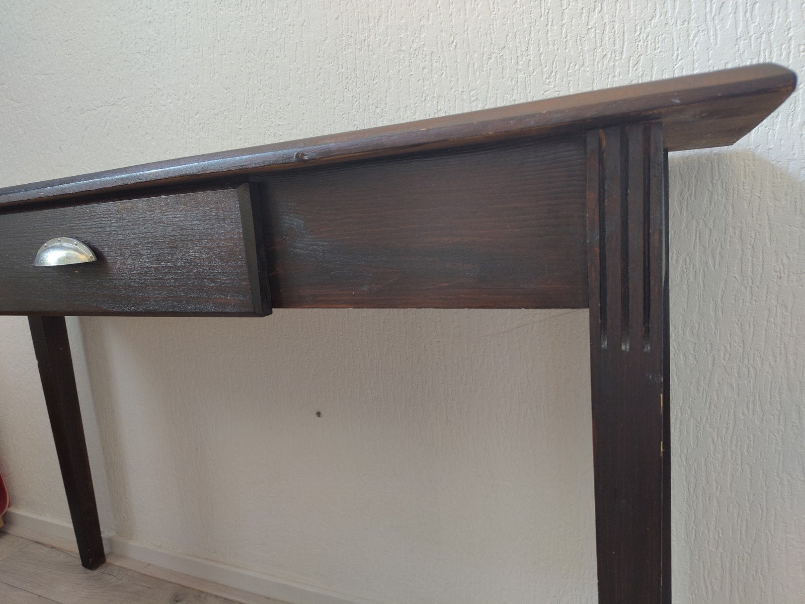 Donker houten dressoir met lade - 120x72x35 cm, Ophalen, Gebruikt, 100 tot 150 cm, Met lade(s)