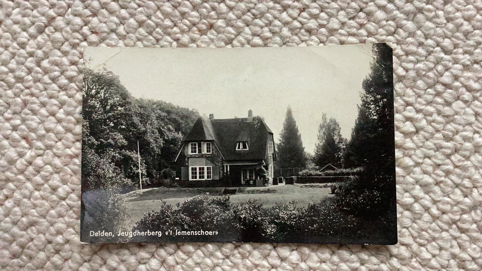 Ansichtkaart Delden Jeugdherberg ‘t Lemenschoer 1939. 987, Ophalen of Verzenden, 1920 tot 1940, Gelopen, Overijssel
