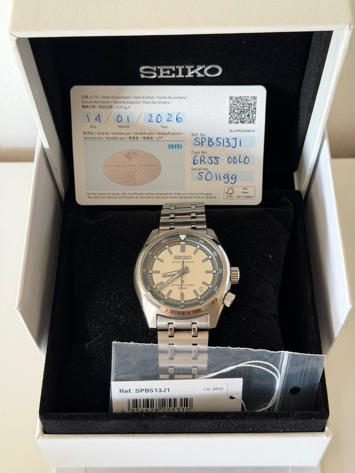 Seiko SPB513J1, Sieraden, Tassen en Uiterlijk, Horloges | Heren, Staal, Polshorloge, Ophalen of Verzenden, Zo goed als nieuw