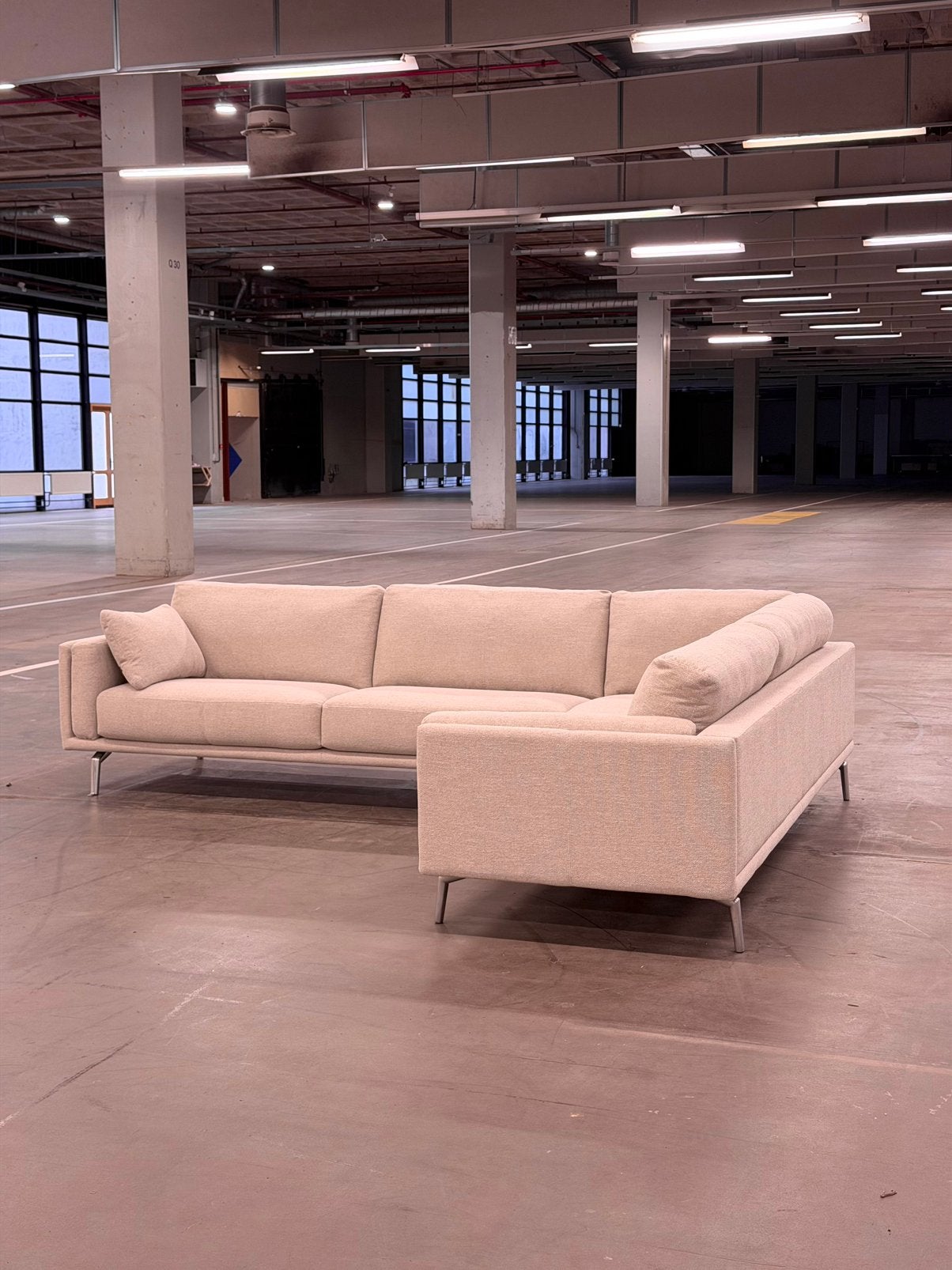 Leolux Bellice Hoekbank | Beige | NIEUWSTAAT + Garantie, Overige materialen, Hoekbank, 300 cm of meer, Ophalen of Verzenden