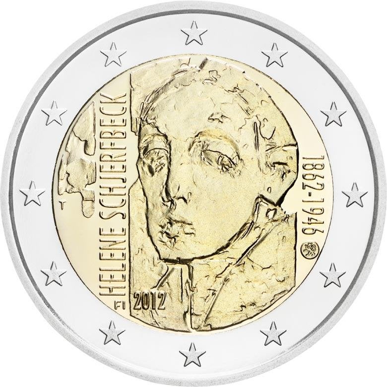 2 euro Finland 2012 - Helene Schjerfbeck (UNC), Ophalen of Verzenden, Finland, 2 euro, Losse munt