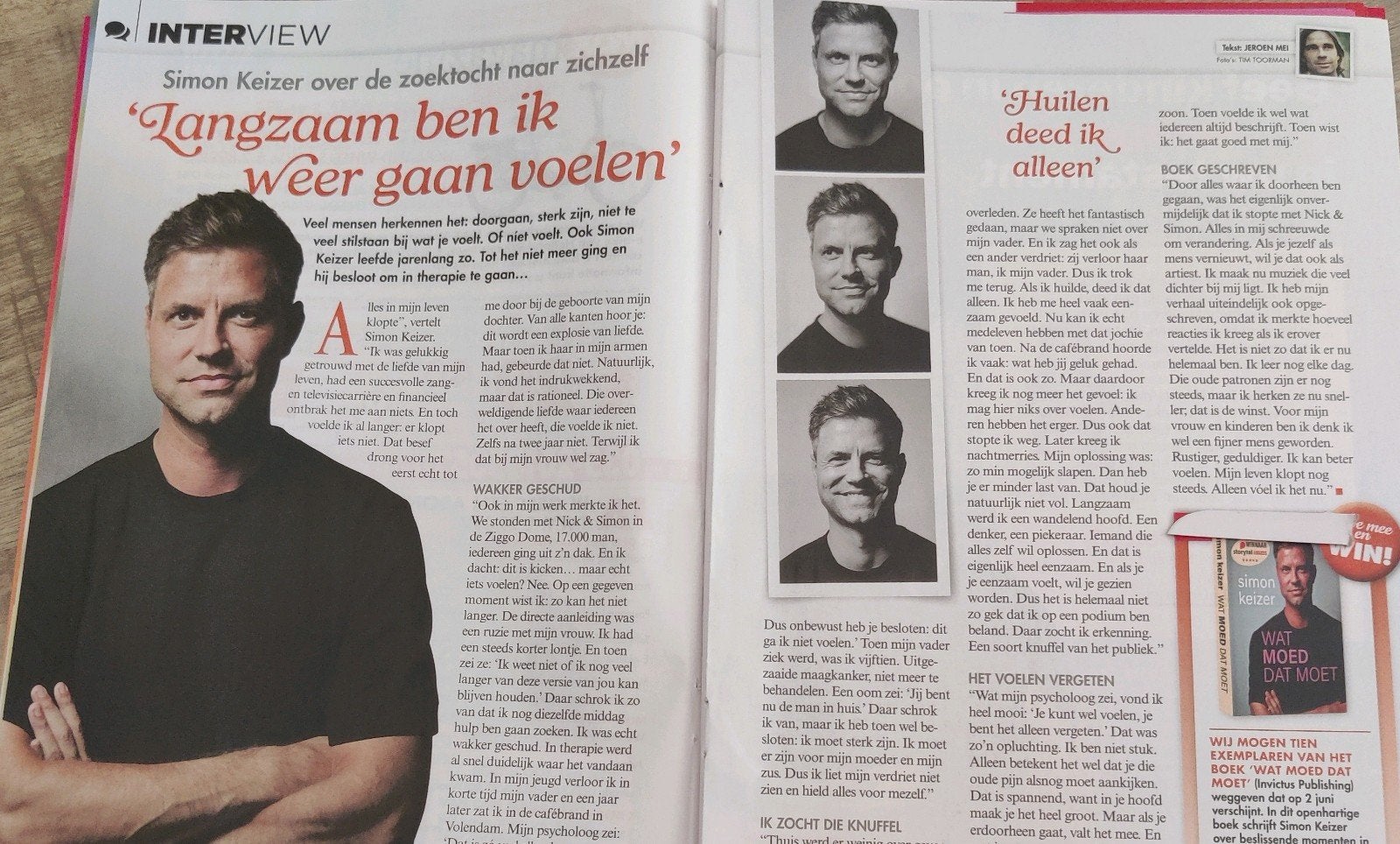 Simon Keizer interview Artikel Knipsel, Ophalen of Verzenden, 1980 tot heden, Knipsel(s)