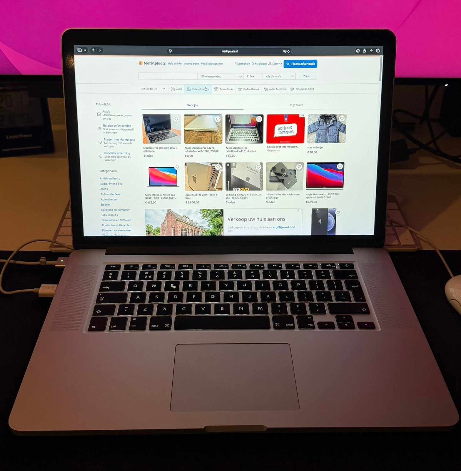 Macbook pro Retina i7 / 16GB / 256GB, Computers en Software, Gebruikt, 256 GB, 2 tot 3 Ghz, Cupertino