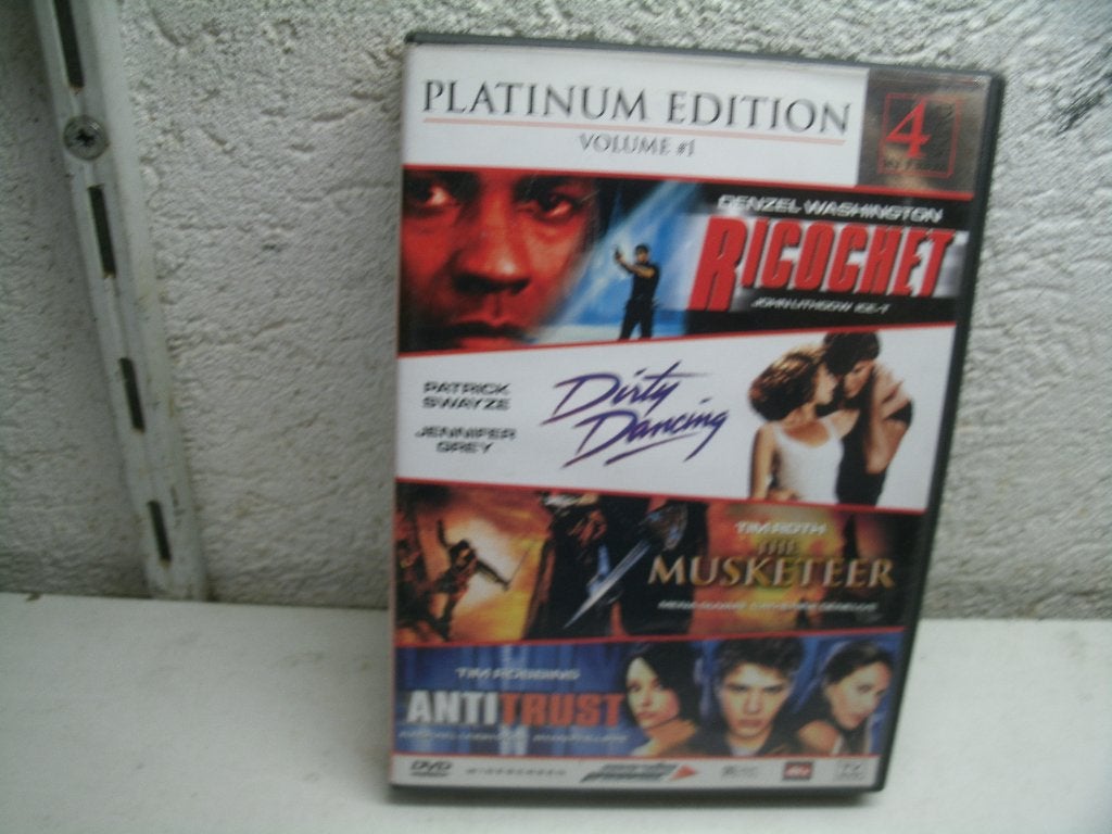 dvd 158b ricochet / musketeer/ anti trust, Vanaf 16 jaar, Ophalen of Verzenden, Zo goed als nieuw