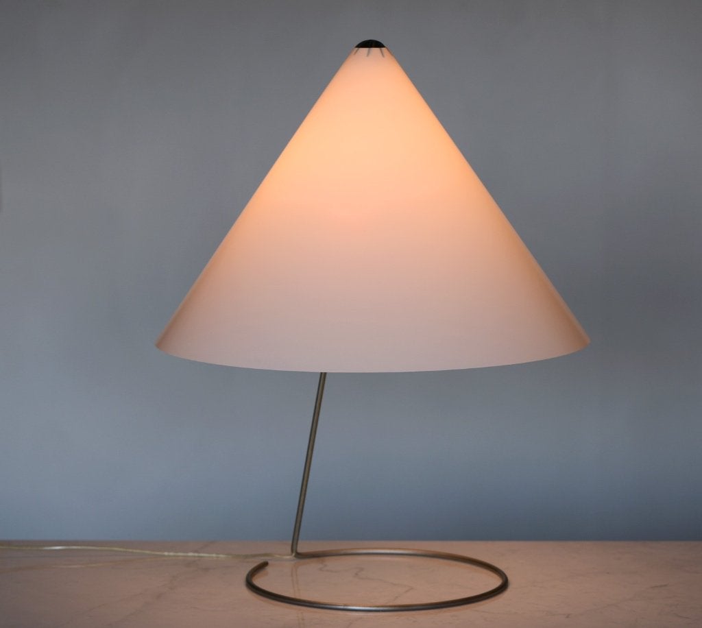 ✅  LEOLUX tafellamp J. Tillman-Eikelenboom retro ca. 1980, Overige merken, Dimbaar, Minimalistisch, Wit