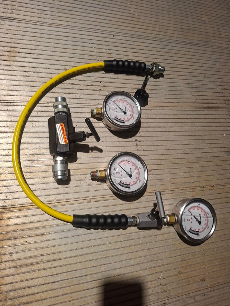 Enerpac hydrauliek meetklokken slang en klep, Ophalen, Zo goed als nieuw, Druk