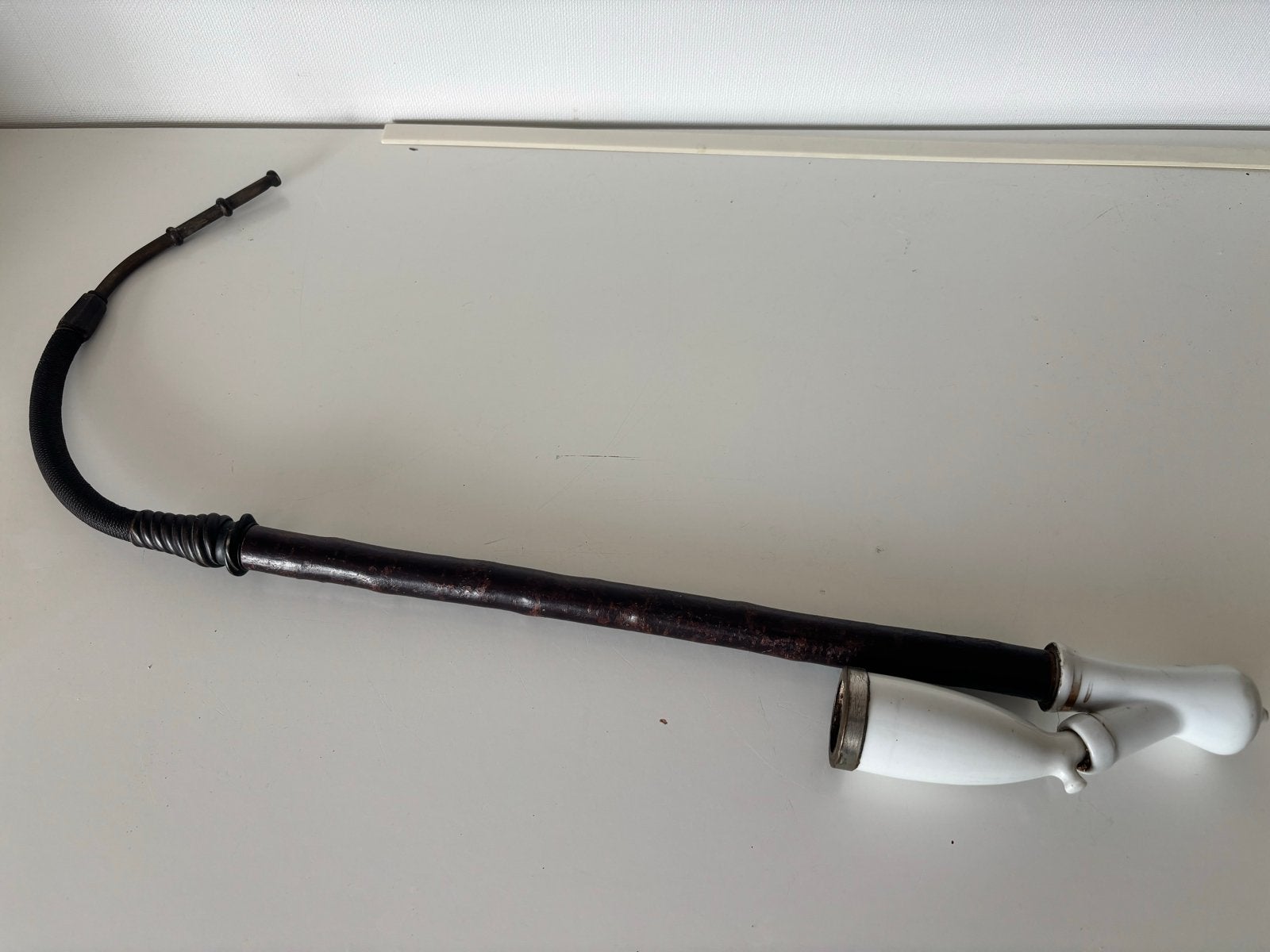 Vintage porseleinen tabakspijp - Groot formaat tabak pijp, Ophalen of Verzenden, Gebruikt, (Water)pijp